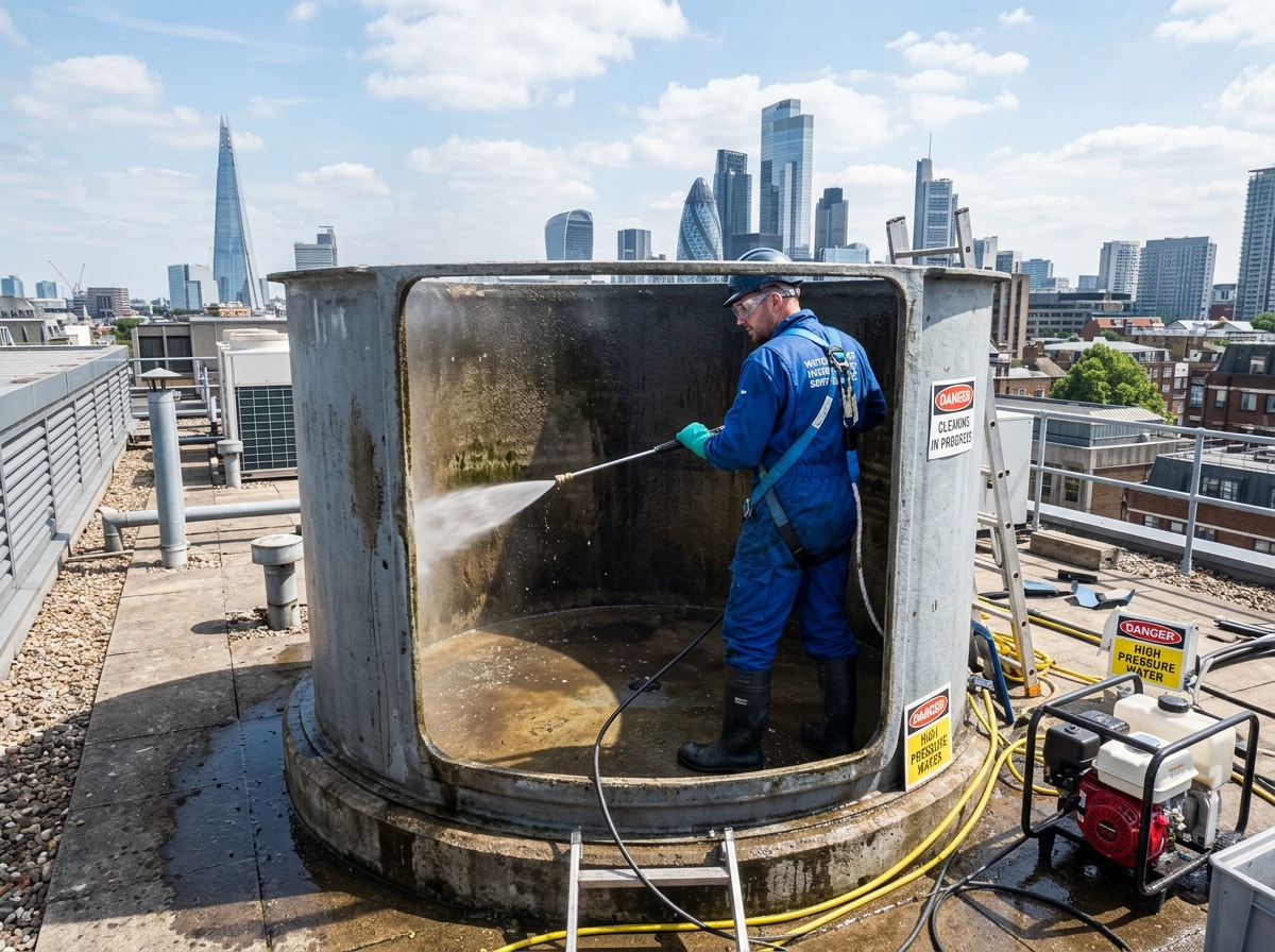 High Pressure Tank Wash in Action